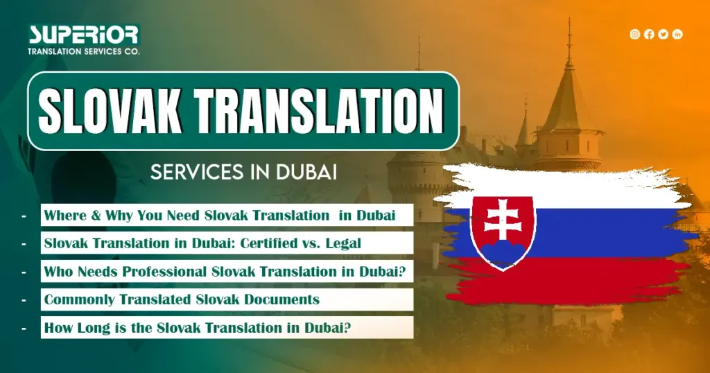 Dubai's Leading Certified Slovak Translation Service: Fast & Accurate